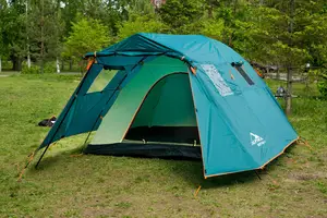 Палатка четырехместная двухслойная  с тамбуром  