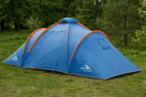 Палатка четырехместная двухслойная с раздельными комнатами 